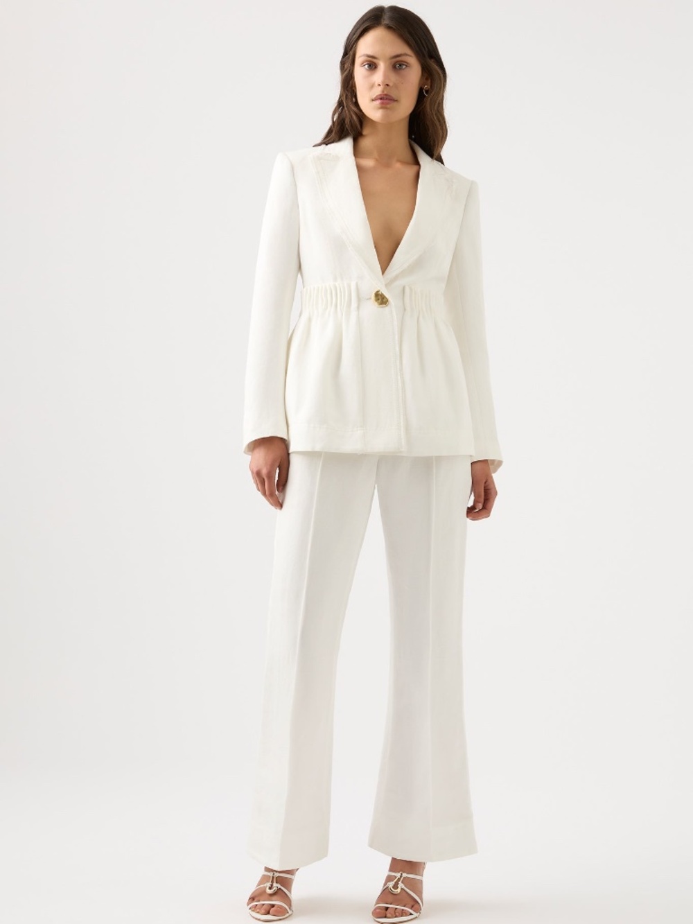 Aje Elle Ivory Flared Pant size AU 6/XS, US 2, UK 6, EU 34